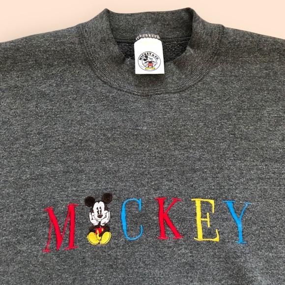 Vintage 90s Mickey & Co. Embroidered Mickey Mouse Crewneck Sweatshirt Unisex XL - Picture 3 of 8